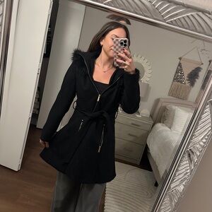 Laundry Black Wool Coat, Black M